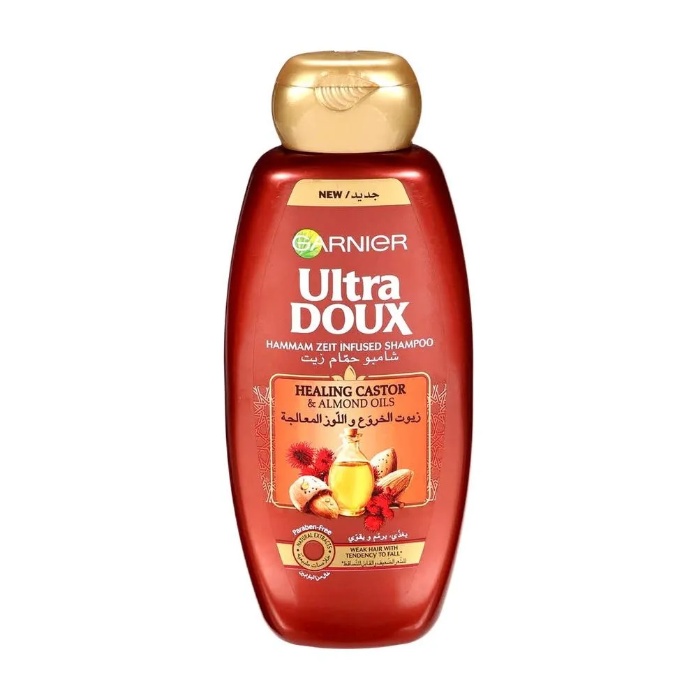 Garnier Ultimate Blends Castor Oil & Almond Strengthening Shampoo - 400ml