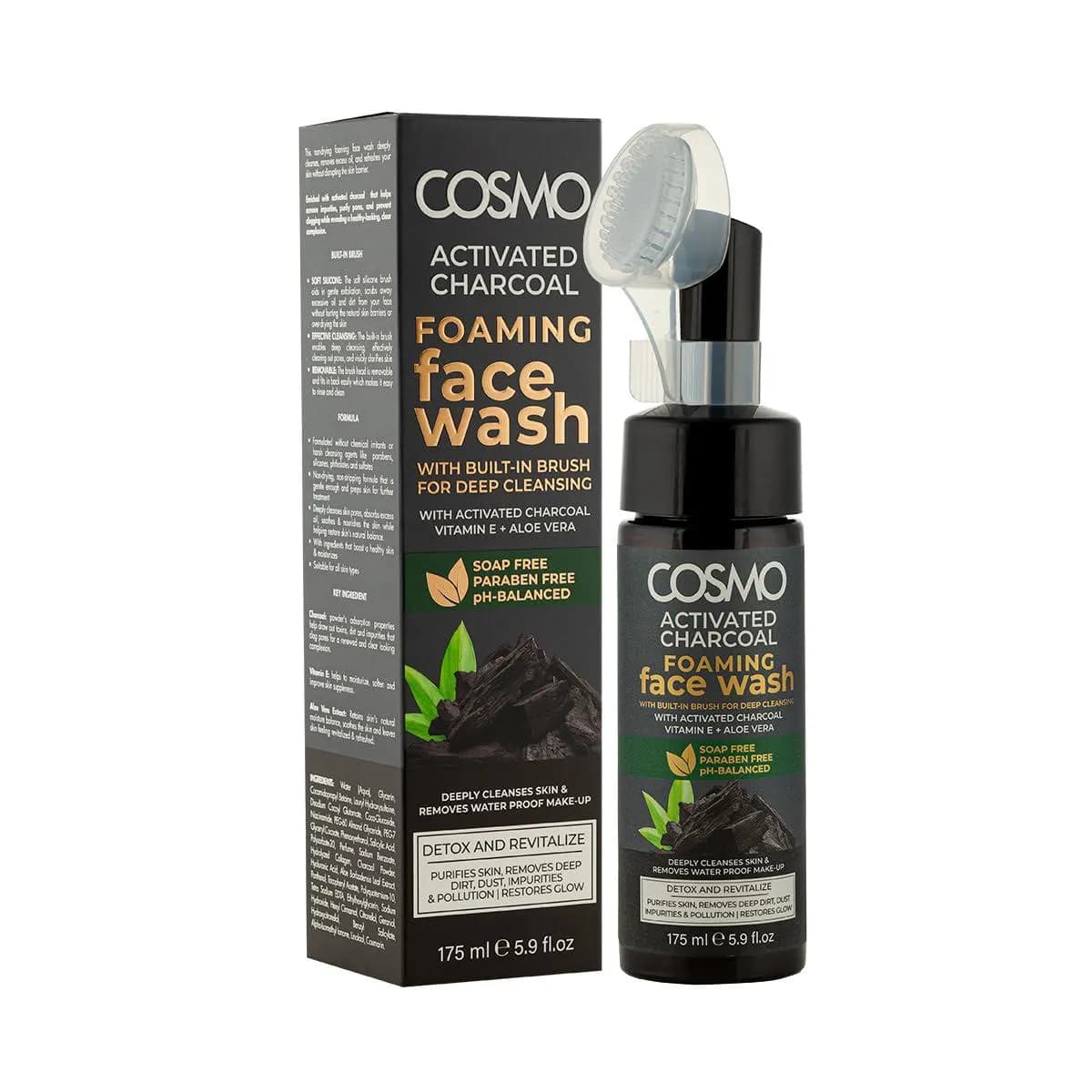 Cosmo Activated Charcoal Foamng Face Wash - 175ml