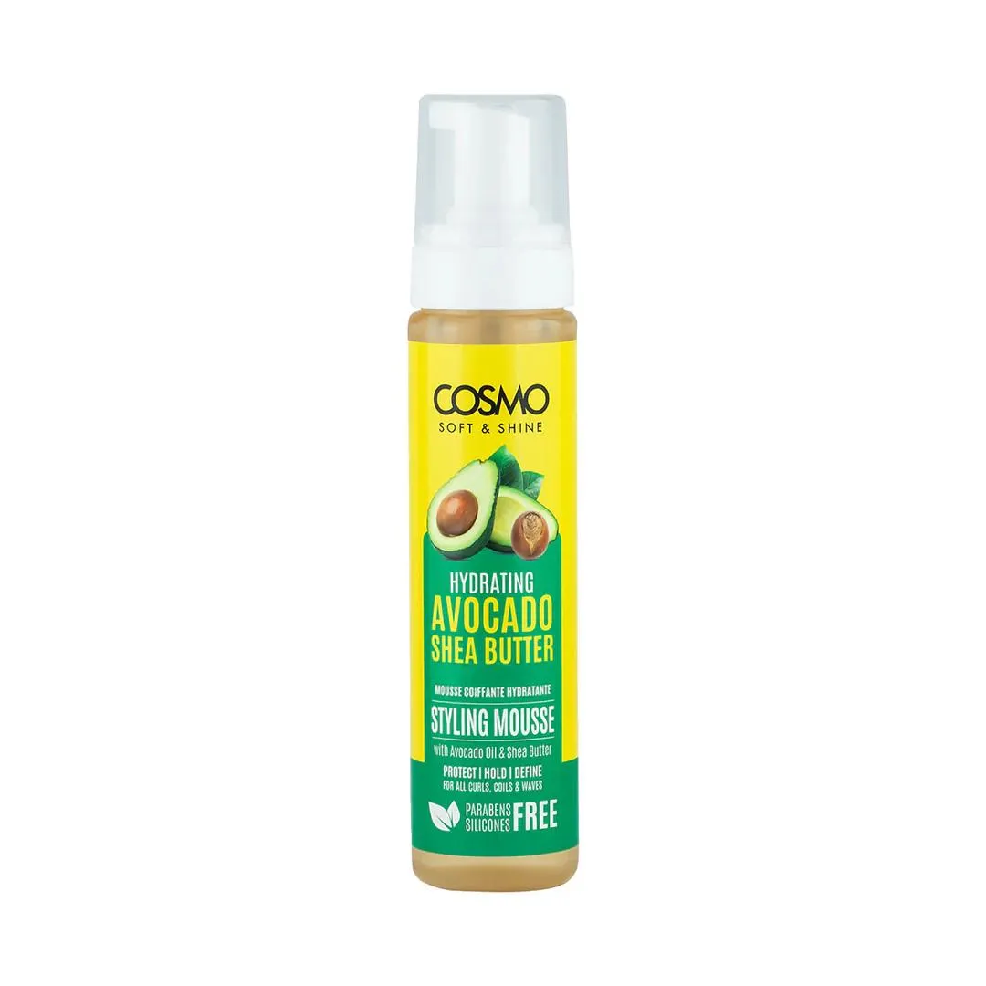 Cosmo Soft & Shine Avocado & Shea Butter Hydrating Styling Mousse - 250ml