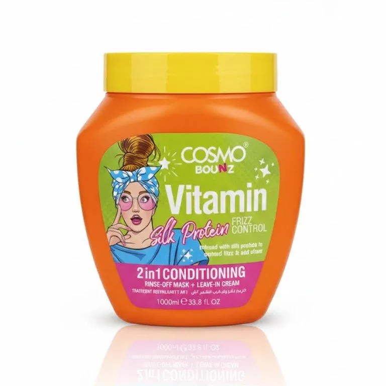 Cosmo BOUNZ VITAMIN SILK PROTEIN 2 IN 1 CONDITIONING CREAM- 1000ml