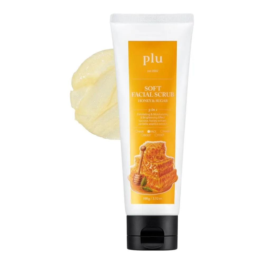 Plu Soft Facial Scrub Honey & Sugar - 100g