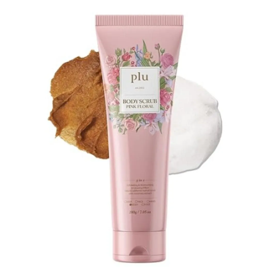 Plu Body Scrub Pink Floral - 200g