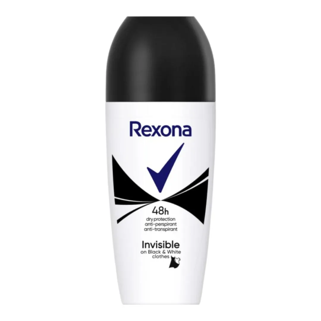 Rexona Invisible Black + White Roll-On Antiperspirant - 50 ml