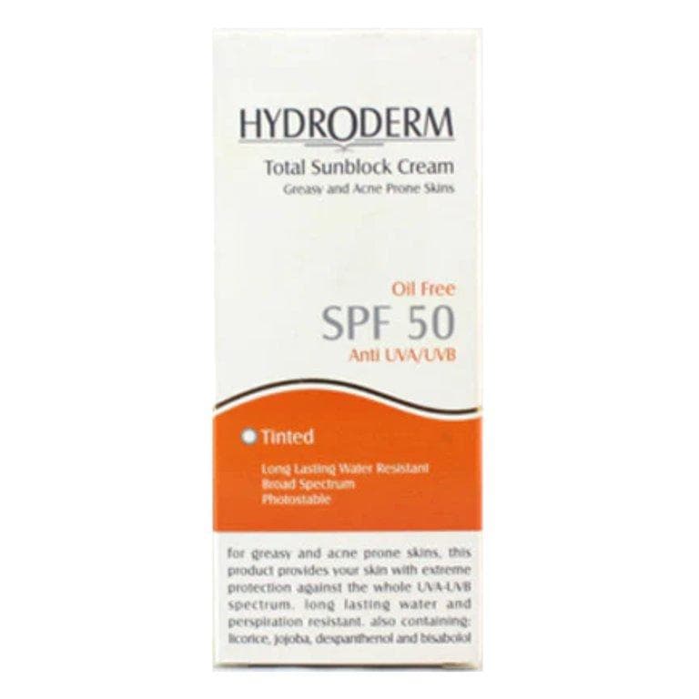 هيدروديرم واقي شمس خالي من الزيت عامل حماية 50 مضاد للأشعة فوق البنفسجية UVA/UVB - 50 مل