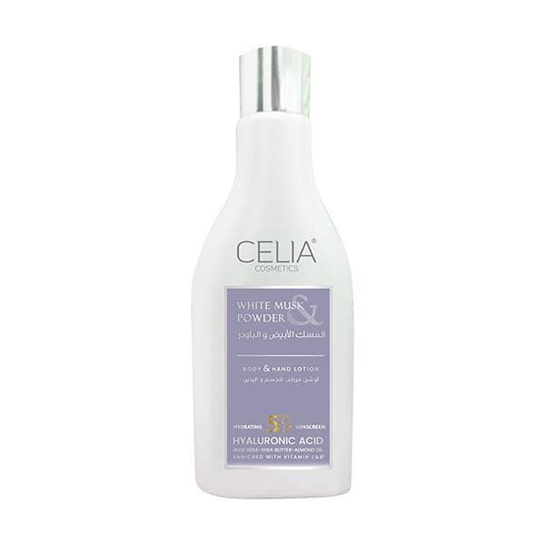 Celia SPF50+ White Musk and Powder Lotion