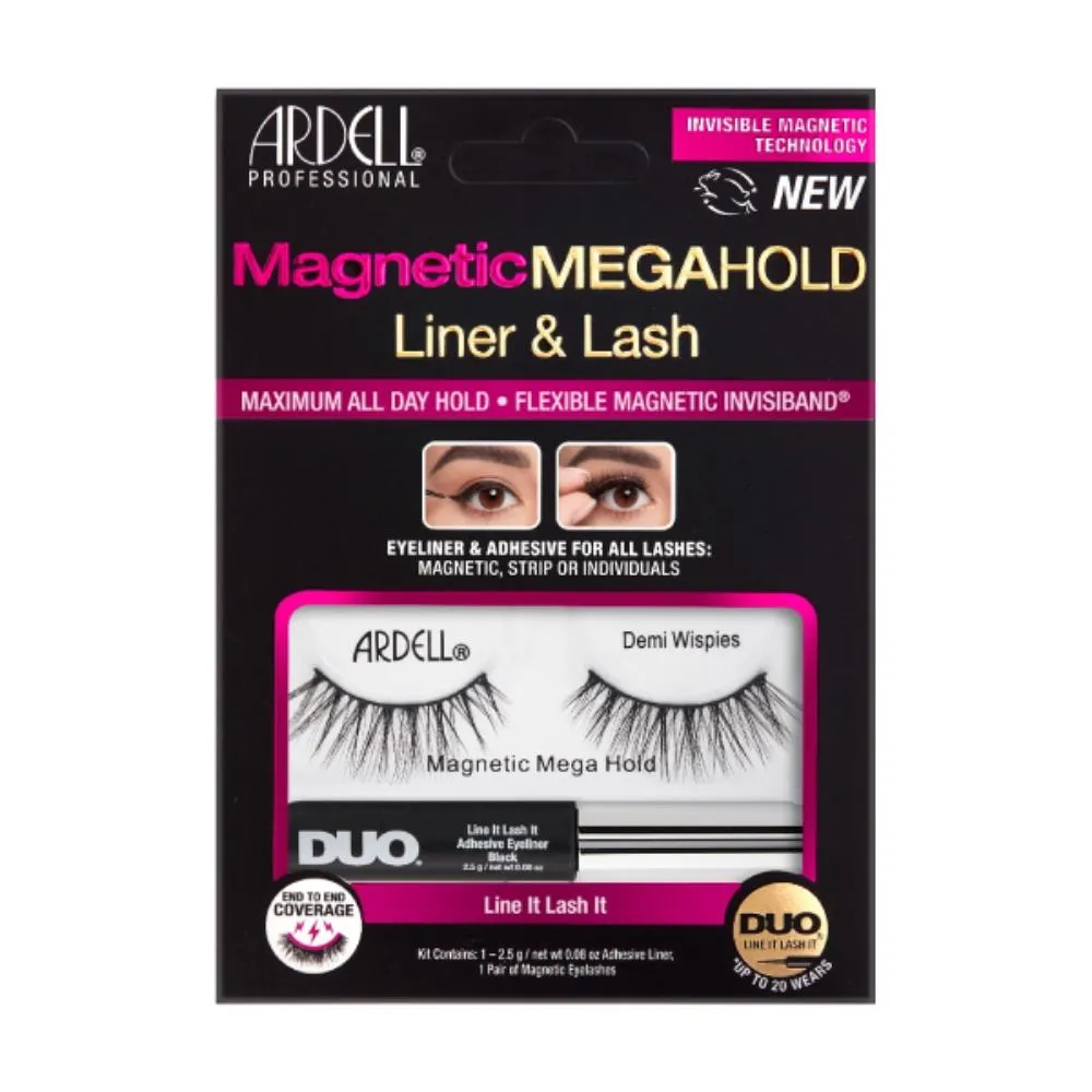 Ardell 1 Pair Magnetic Fauxmink Megahold Liner and Eyelashes