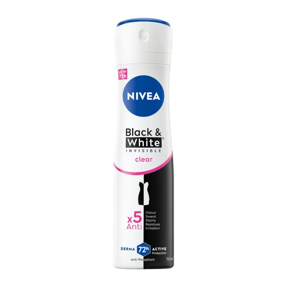 Nivea Anti-Perspirant Spray Black & White Women Clear- 200ml