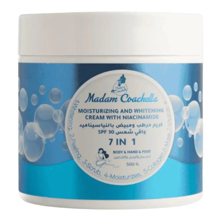 Madam Coachella Moisturizing And Whitening Cream With Niacinamide 7 In 1 - 500g