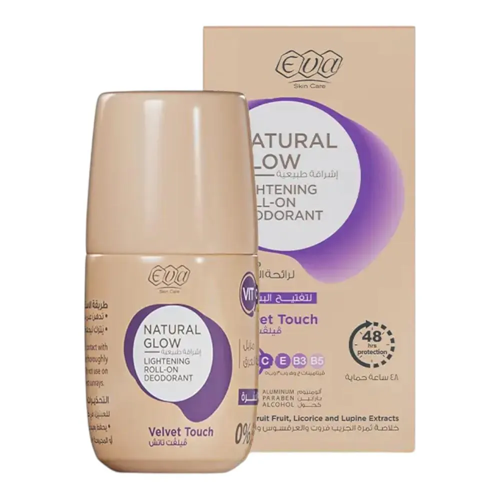 Eva Natural Glow Lightening Roll On Deodorant - Velvet Touch - 60 Gm