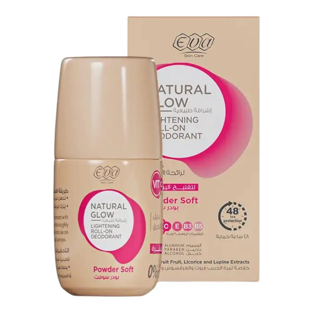 Eva Natural Glow Lightening Roll On Deodorant - Powder Soft - 60 Gm