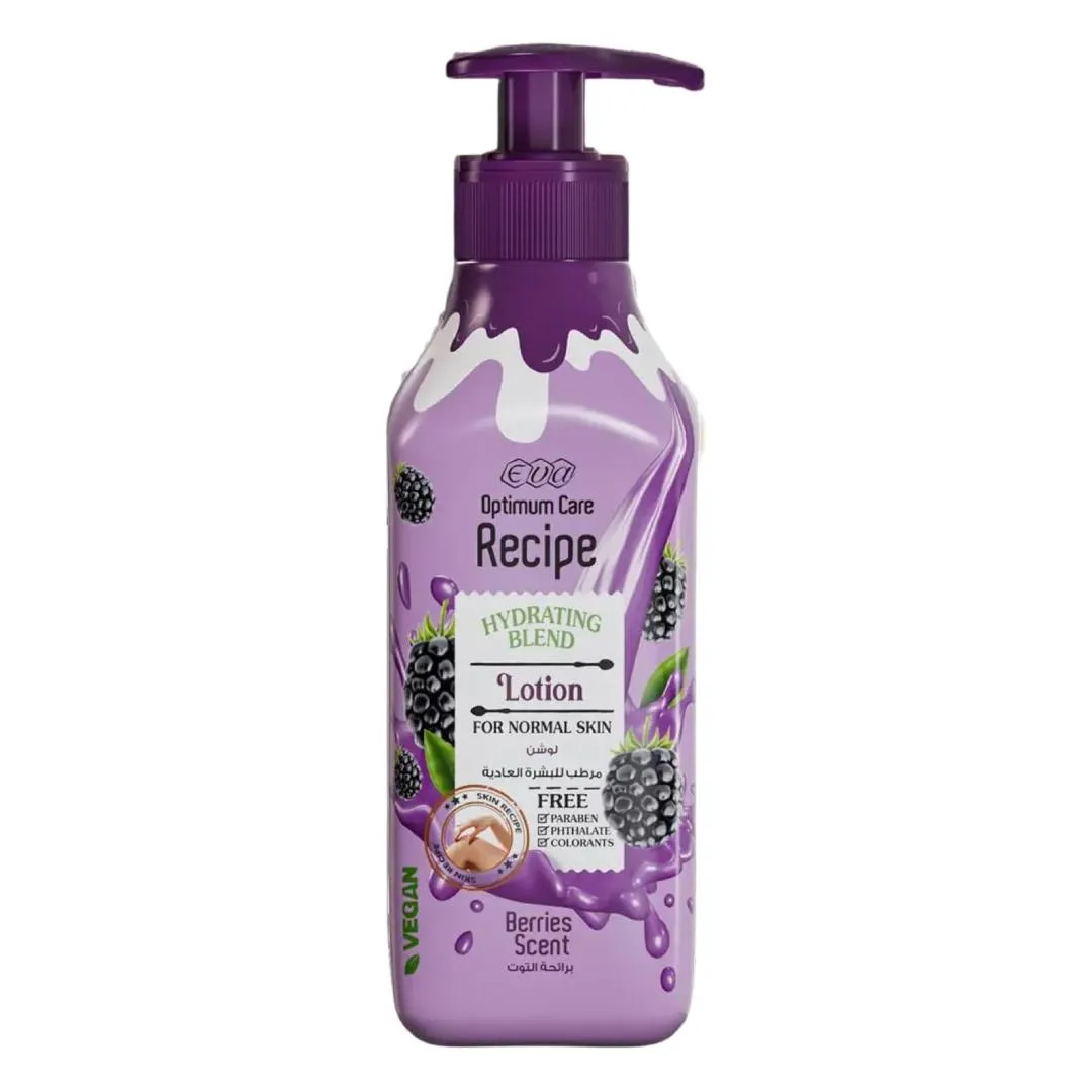 Eva Optimum Care Recipe Hydrating Blend Lotion For Normal Skin - Berries Scent - 370ml
