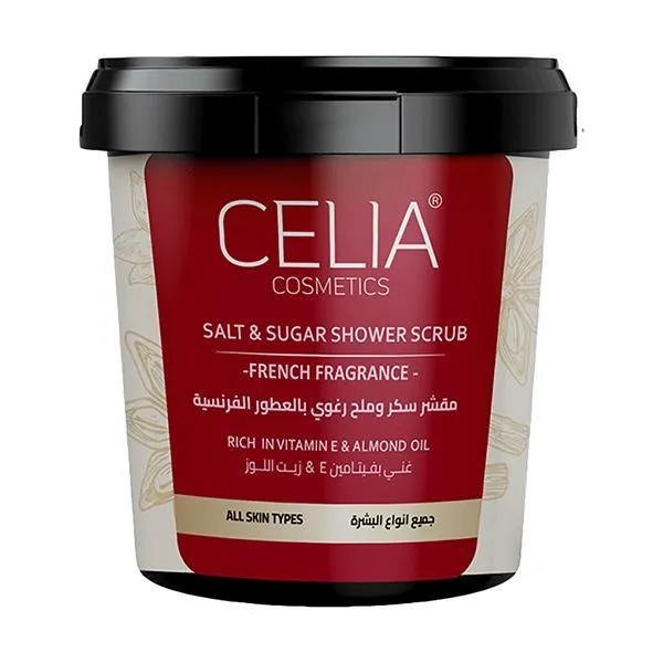 Celia Red Velvet French Perfumes Foaming Salt and Sugar Body Scrub