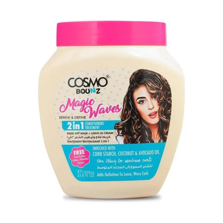 Cosmo Bounz Magic Waves 2-in-1 Hair Treatment and Moisturizing Cream - 1000ml