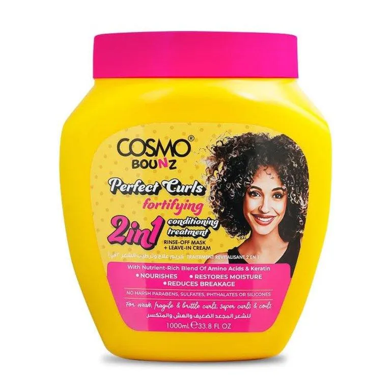 Cosmo Bounz Perfect Curls Fortifying 2 In 1 Treatment - 1000ml