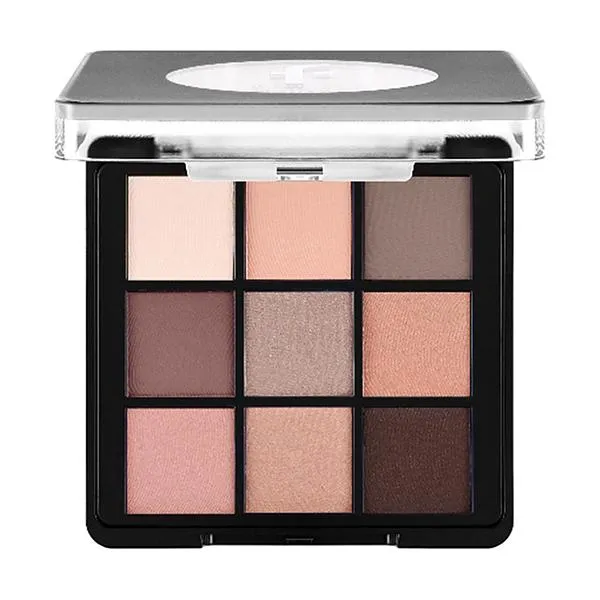 Flormar Fine Texture Matte Finish Sparkling 9 Pack Compact Eyeshadow Palette - 005 Nude